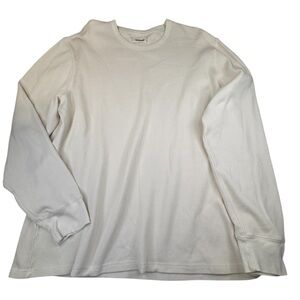 Taylor Stitch Thermal Shirt Men's Size XXL / 46 Ivory Waffle Cotton Outdoor Top